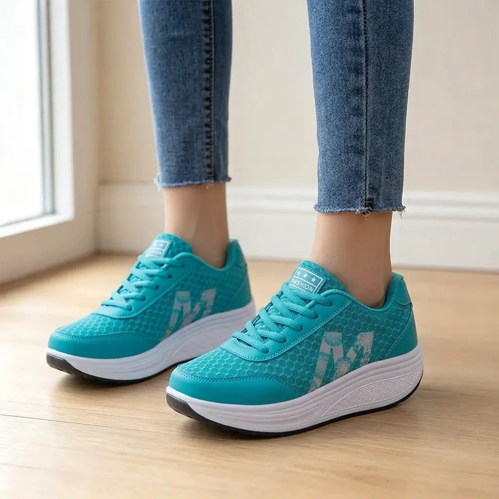 👟 Mers fără efort și confort maxim! Adidași ortopedici de damă cu talpă înaltă "Rocker" (Material respirabil cu plasă / Reduc oboseala / Mărimi 35-43)! ✨
