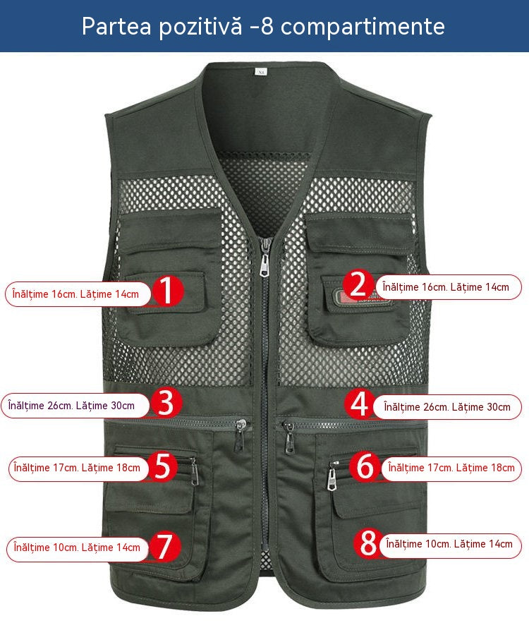 🔥【XL-4XL】Vestă funcțională casual cu mai multe buzunare