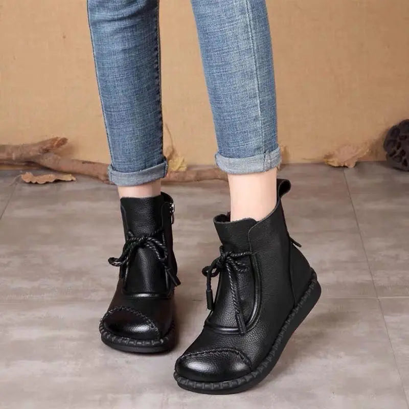 🔥✨【Mărimi 35-40】🌷👢Pre-vânzare la începutul toamnei🎉 Pantofi retro pentru femei, din piele moale