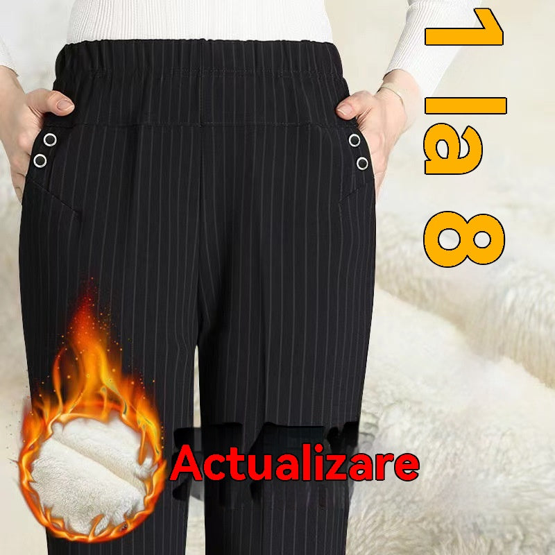 ✅👖【XL-5XL】Pantaloni mărime mare pentru femei de vârstă mijlocie și în vârstă, pantaloni drepți, lejeri, casual, slim【45-87.5kg】