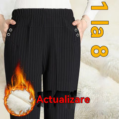 ✅👖【XL-5XL】Pantaloni mărime mare pentru femei de vârstă mijlocie și în vârstă, pantaloni drepți, lejeri, casual, slim【45-87.5kg】