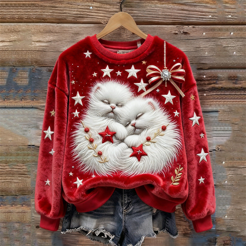 🔥 Bluză damă de Crăciun din flanel, decorată cu diverse modele elegante!