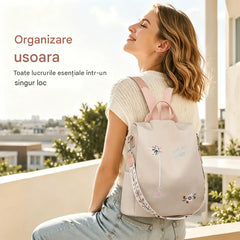 Rucsac de călătorie antifurt mare cu broderie