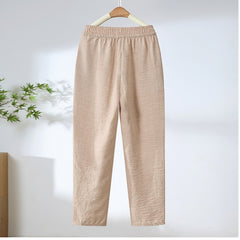 💟✨Pantaloni la modă, respirabili, casual, din bumbac și in, mătase rece【40-90 kg】