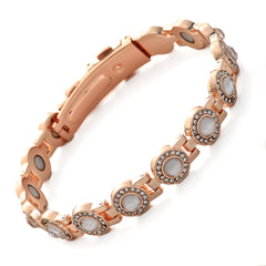 ✨Brățară elegantă și luxoasă din aliaj, realizată din cupru pur și zircon.