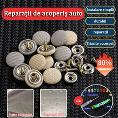🔥【60 bucăți】Pânza de pe acoperișul mașinii cade, reparați catarama de fixare a cuielor Modificare și recondiționare interior a mașinii chins fără demontare (kit de instrumente de instalare + șurubelniță + prosop inclus)
