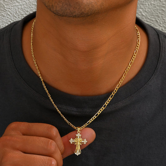 🔥💖Vânzări excelente - Reducere de 50%! ✝️✨Colier cu Crucea lui Isus—Această cruce este un simbol al lui Isus Hristos.