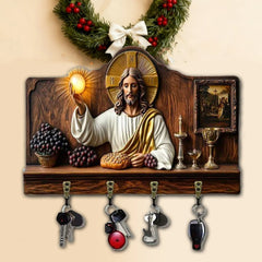 🎁30% reducere✝️ Breloc multifuncțional din lemn cu tematică de Sfânta Împărtășanie