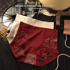 💕50% reducere 🔥【40-80 kg】Chiloți din dantelă fără cusături, foarte elastici, pentru femei, cu ajustare a abdomenului, ridicare și modelare a fundului ✅Plată la livrare