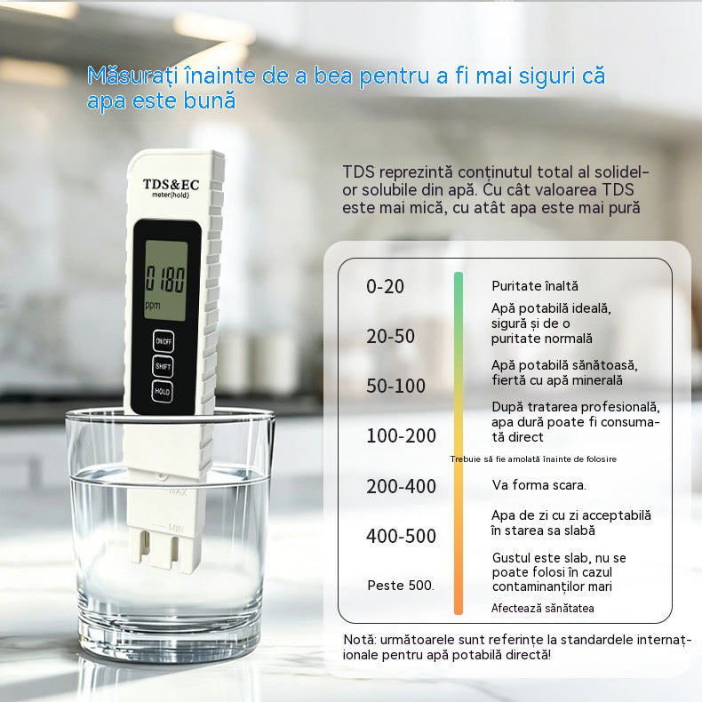 💧Cumpără 1, primești 1 gratuit🔍 Contor de apă digital TDS 3 în 1 – Verifică calitatea apei în câteva secunde ✨