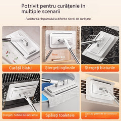 🔥[Set de 4 piese] Mop multifuncțional cu clemă de pânză, nou tip de mop de uz casnic care nu necesită spălare