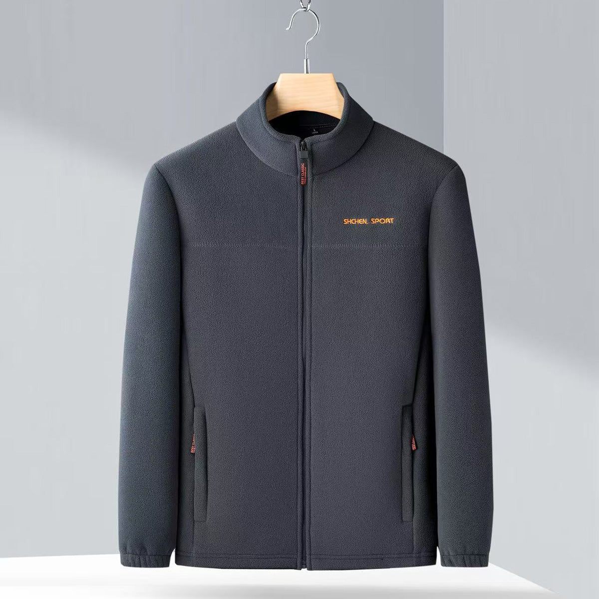 🧥🍂🔥Jachetă bărbătească din fleece polar de toamnă și iarnă, jachetă din fleece cu guler ridicat pentru bărbați tineri și de vârstă mijlocie