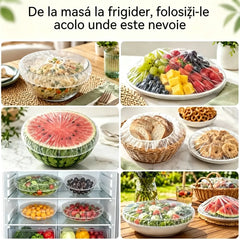 🔥(300 bucăți) Doar 129 lei🍽️Ambalaj din plastic extra mare, gros, antibacterian, potrivit pentru alimente