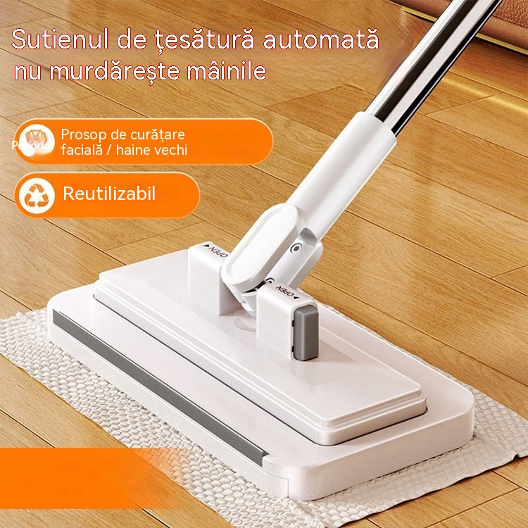 🔥[Set de 4 piese] Mop multifuncțional cu clemă de pânză, nou tip de mop de uz casnic care nu necesită spălare