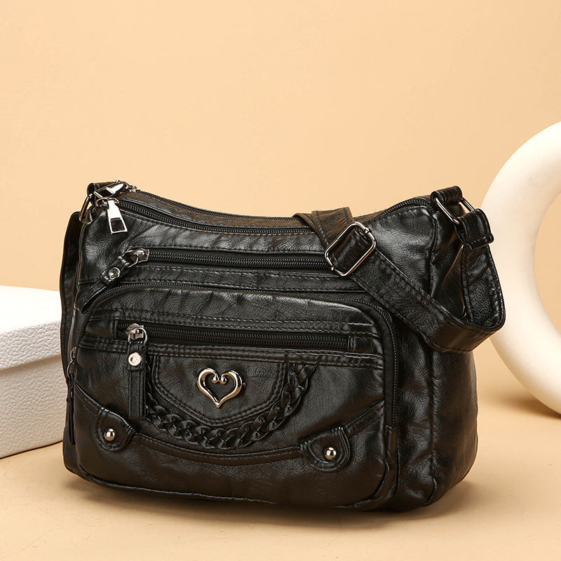💐50% REDUCERE! 🎁Geantă crossbody moale din PU pentru femei – Buzunare multiple pentru o organizare perfectă 👜🔑