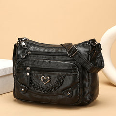 💐50% REDUCERE! 🎁Geantă crossbody moale din PU pentru femei – Buzunare multiple pentru o organizare perfectă 👜🔑