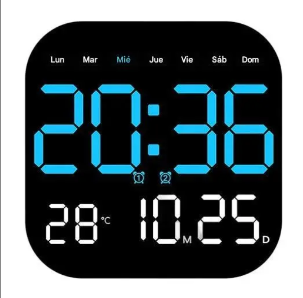 🕰️ Ceas digital cu dublă utilizare pentru acasă/birou: Trezește-te cu ușurință și spune adio ceasurilor deșteptătoare enervante! Luminozitate reglabilă, funcționare silențioasă și afișare a temperaturii.