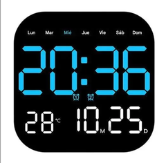🕰️ Ceas digital cu dublă utilizare pentru acasă/birou: Trezește-te cu ușurință și spune adio ceasurilor deșteptătoare enervante! Luminozitate reglabilă, funcționare silențioasă și afișare a temperaturii.