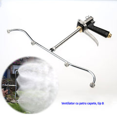💦💦Noul pistol de pulverizare cu ceață fină și zonă largă este echipat cu patru duze în formă de evantai din oțel inoxidabil rezistent la rugină.