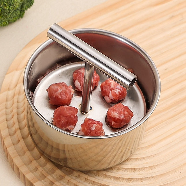 🍖🐟Formator din oțel inoxidabil pentru chiftele, ustensilă practică pentru bucătărie – ideal pentru chiftele de carne și pește