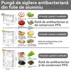 🥩【30 bucăți】Pungi reutilizabile pentru conservarea alimentelor – păstrează prospețimea, economisește bani! ✨