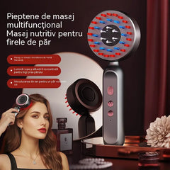 Spray pentru creșterea părului cu microcurent ghidat de lumină roșie și albastră, pieptene de masaj electric vibrant, ulei pentru scalp, echipament pentru îngrijirea părului