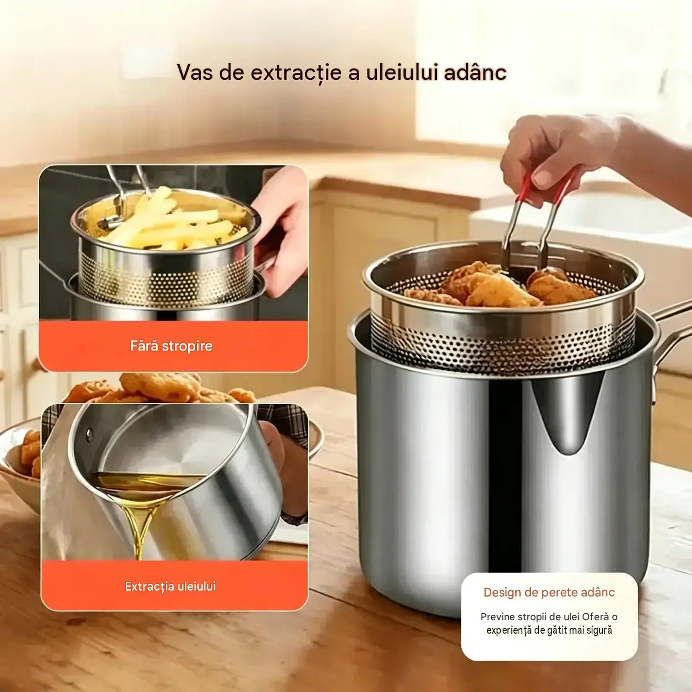 🔥Ultima zi a ofertei speciale, economisiți 50%! 🎁 Friteuză multifuncțională din oțel inoxidabil 304