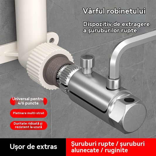 🔥Instrument universal pentru îndepărtarea filetului rupt al robinetului cu robinet unghiular